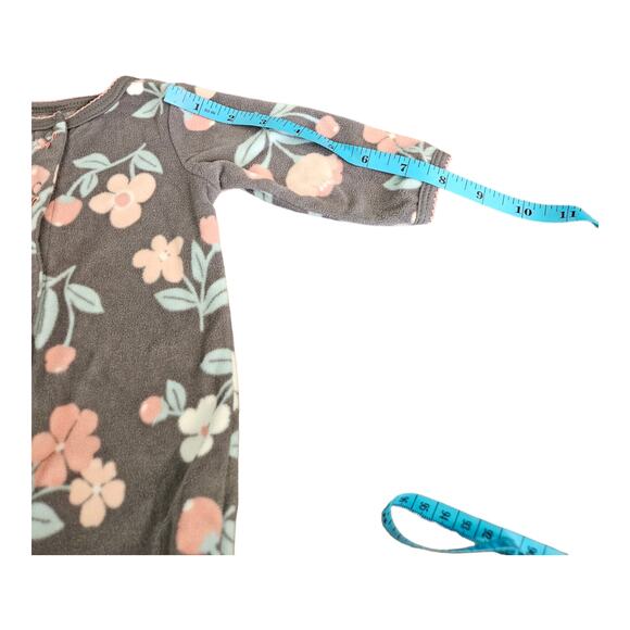 Carter's 3m Long Sleeve Gray Snap Up Sleeper - Picture 7 of 8